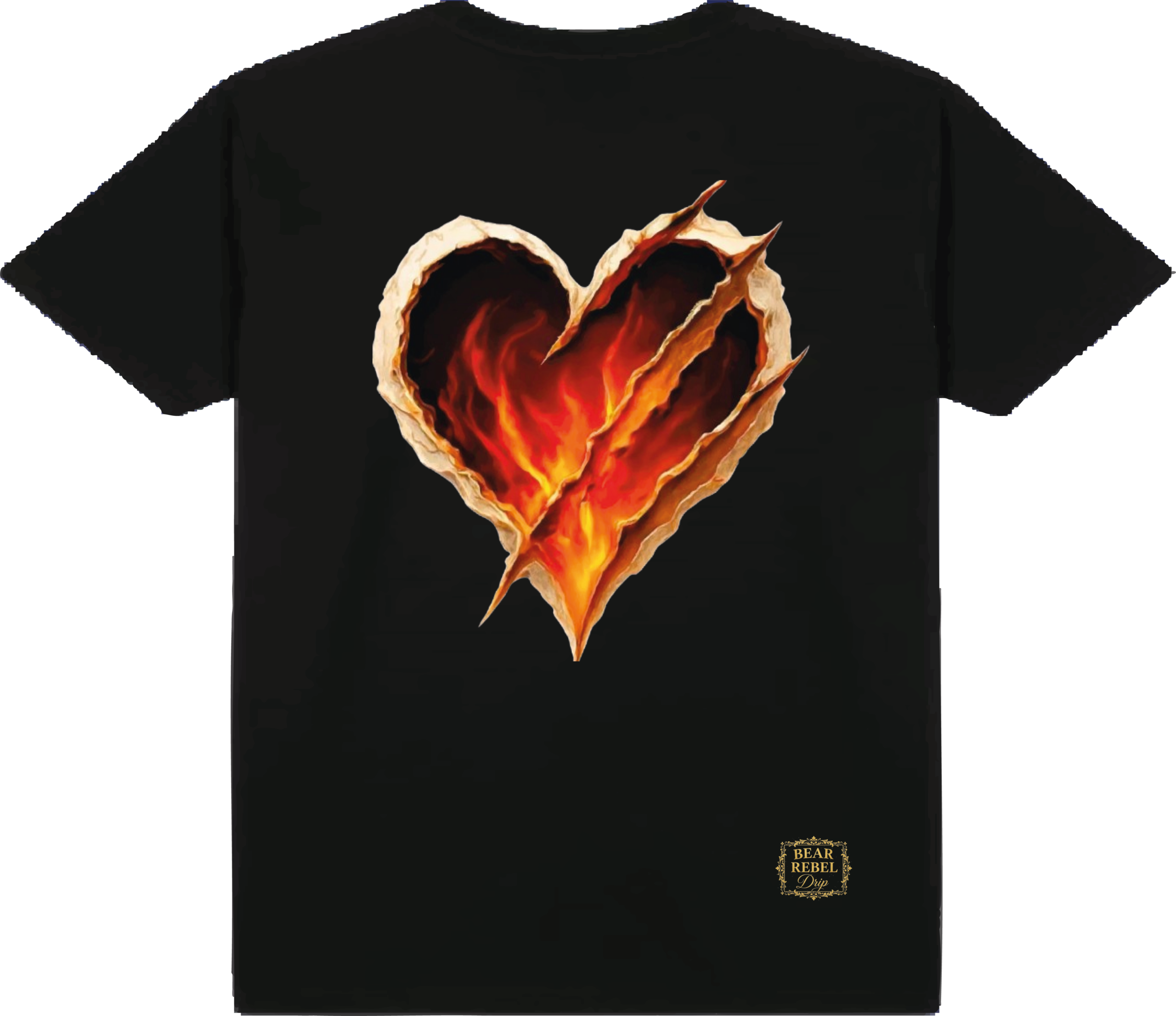 Corazon de Fuego Rasgado b58